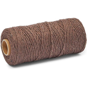 Brown Macrame Cotton Cord 492 Feet, Rope Craft Supplies (3mm, 164 Yards)