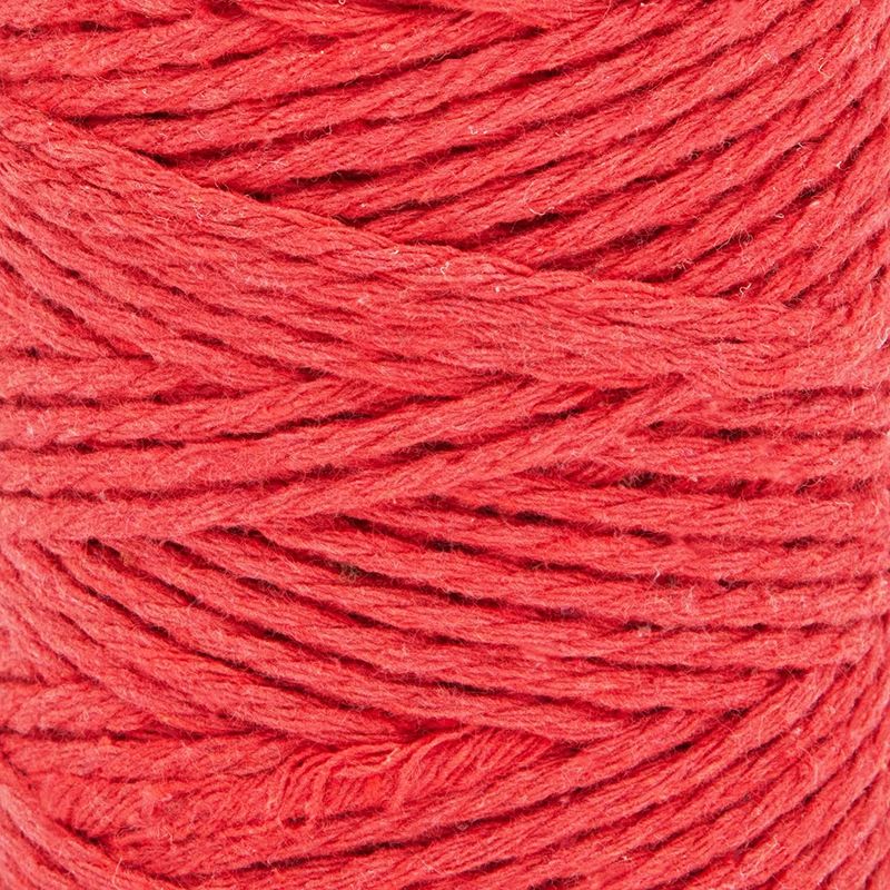 Red Macrame Cotton Cord 492 Feet, Rope Craft Supplies (3mm, 164 Yards)