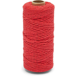 Red Macrame Cotton Cord 492 Feet, Rope Craft Supplies (3mm, 164 Yards)