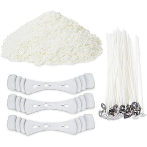 DIY Candle Making Kit with 5 lb White Palm Wax, 50 Wicks (54 Pieces)