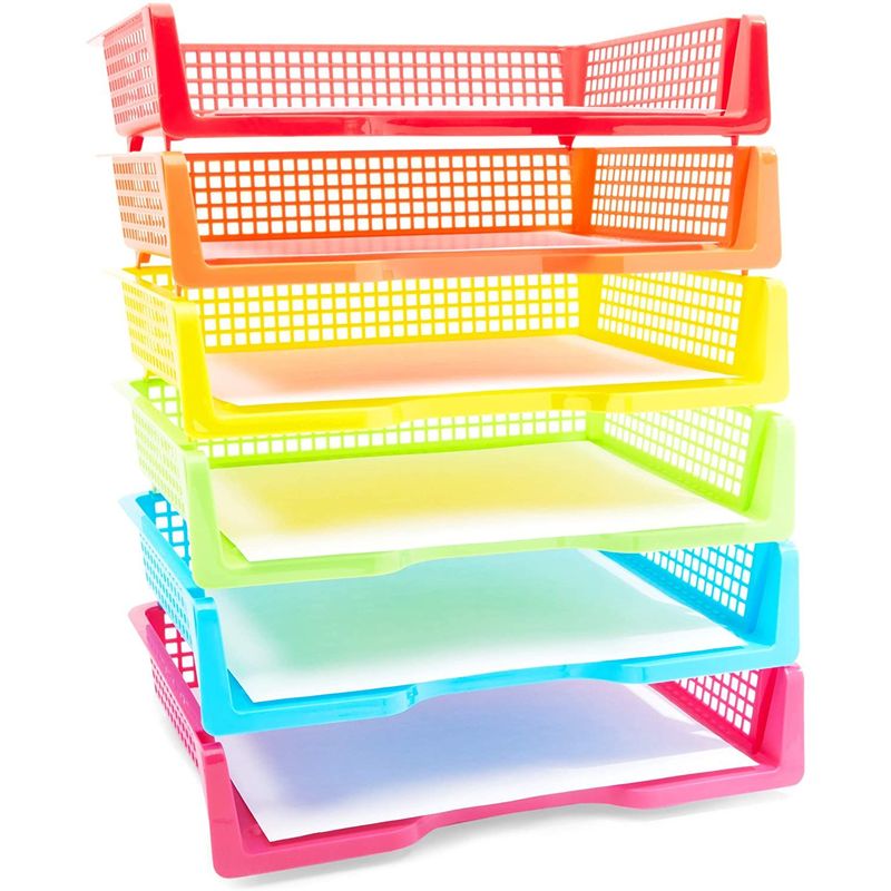 Bright Creations 6 Pack Plastic Turn In Trays Classroom Organizer