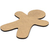 DIY Christmas Ornaments, Wooden Gingerbread Men for Crafts (3.5 x 4.5 in, 24 Pack)