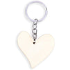 Heart Wooden Keychain Blanks for DIY Crafts to Paint and Decorate (12 Pack)