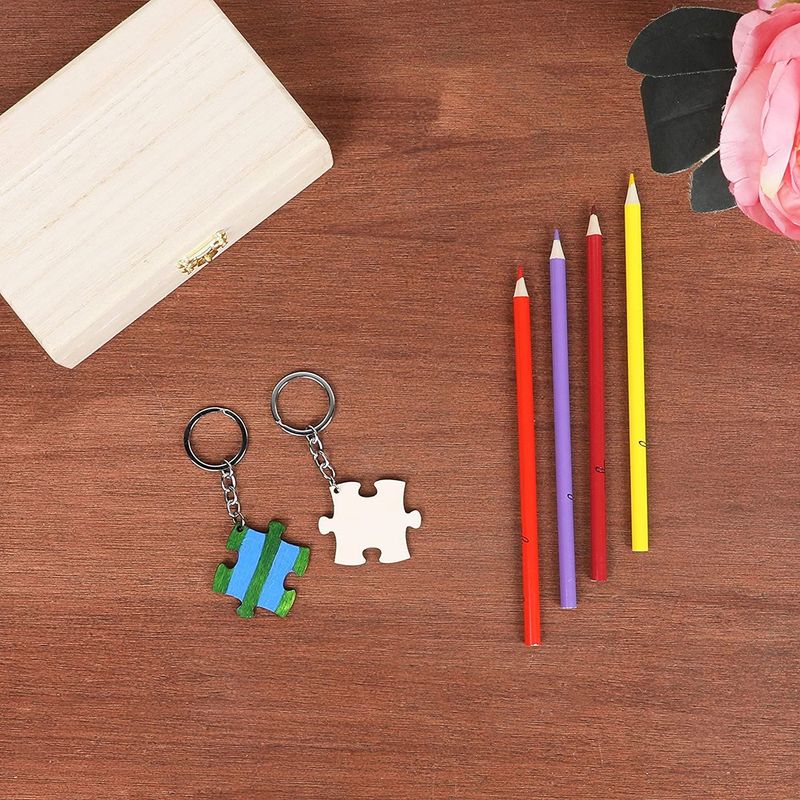 Diy puzzle hot sale piece keychain