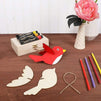 Unfinished Wood Birds Cutouts to Paint for DIY Crafts (8 Pack)