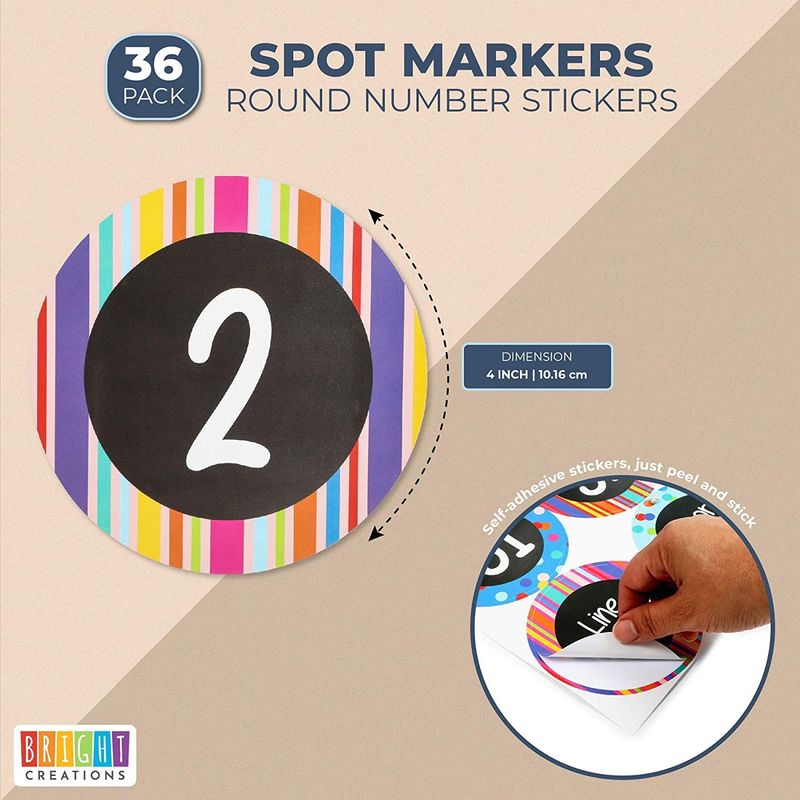 50 Sheets Stickers 1-40 Small Number Stickers Self-adhesive
