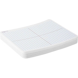 Dry Erase Boards with X-Y Axis, Teaching Supplies (11x9 in, 36 Pack)