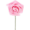 Bright Creations Rose Flower Heads with Stems, Pink Roses Artificial Flowers (3 in, 60 Pack)
