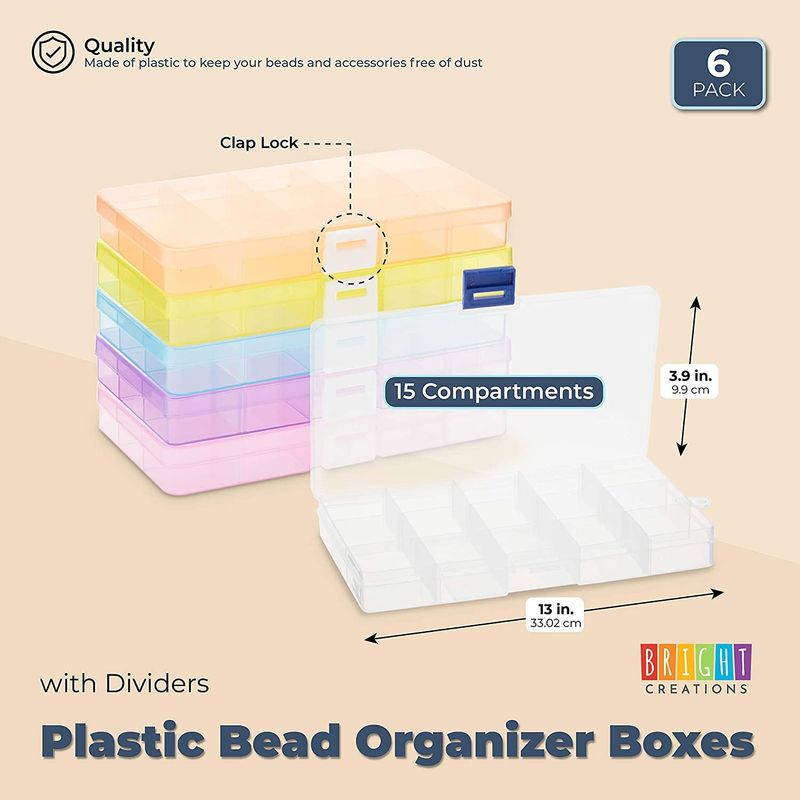 Bright Creations Plastic Bead Organizer Box with Dividers, Craft Suppl –  BrightCreationsOfficial