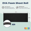 Black EVA Foam Sheets Roll, for Cosplay, Costumes, Crafts, DIY Projects (5mm, 13.75 x 39 in)