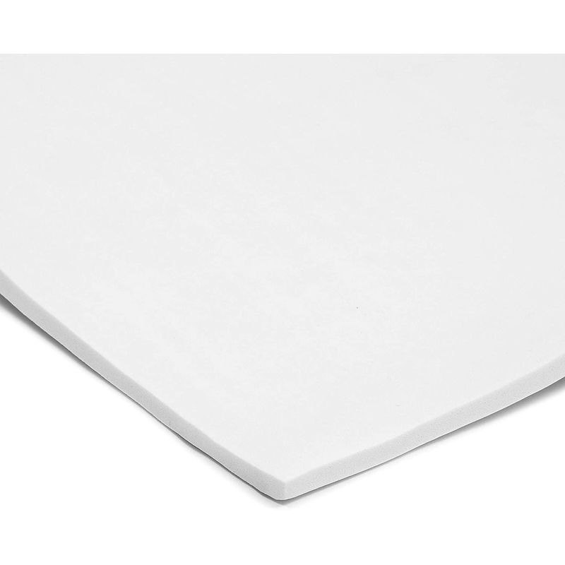 6mm Eva Foam Roll, White Foam Sheet for Cosplay Armor, Costumes, High Density 100 kg/m3 (14x39 in)