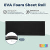 Black EVA Foam Sheets Roll, Cosplay Foam for Crafts (10mm, 13.75 x 38.5 in)