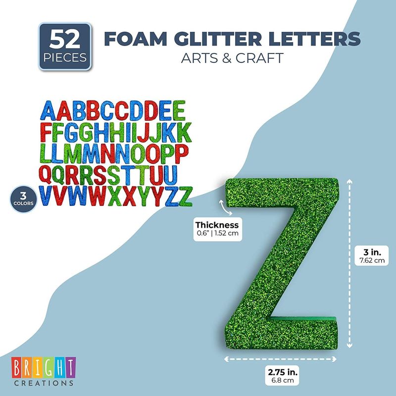 Sticker Foam Letters 2 Inches, Self-adhesive Fun Foam Die Cut Alphabet  Letters for Kids, Crafting & School Projects 