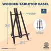 Wooden Easel Stands for Desktop or Tabletop (Black, 9 x 13.5 x 10 in, 6 Pack)