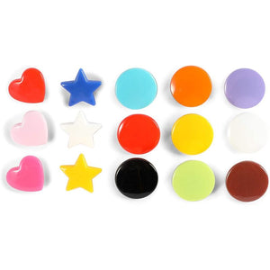 Sew-On Plastic Snap Button Kit, Crafts, Sewing Supplies (15 Colors, 154 Pieces)