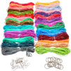 Lanyard Making Kit, Plastic String for Bracelets, Necklaces with Keychains (40 Yards, 61 Pieces)