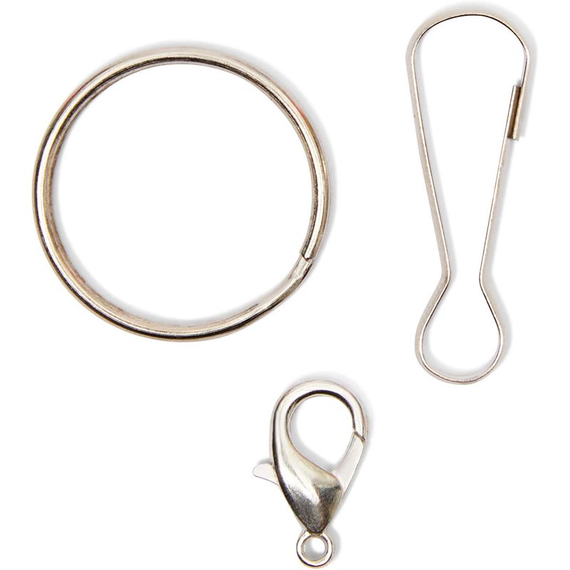 Plastic Lacing Cord Kit with Key Chain Rings, Hooks, Clasps, 10
