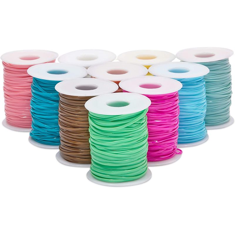 AOOOWER 20 Bright Colors Plastic Lacing Cord DIY Bracelet Thread Jewelry  Making Supplies School Art Classes for Adults Children 