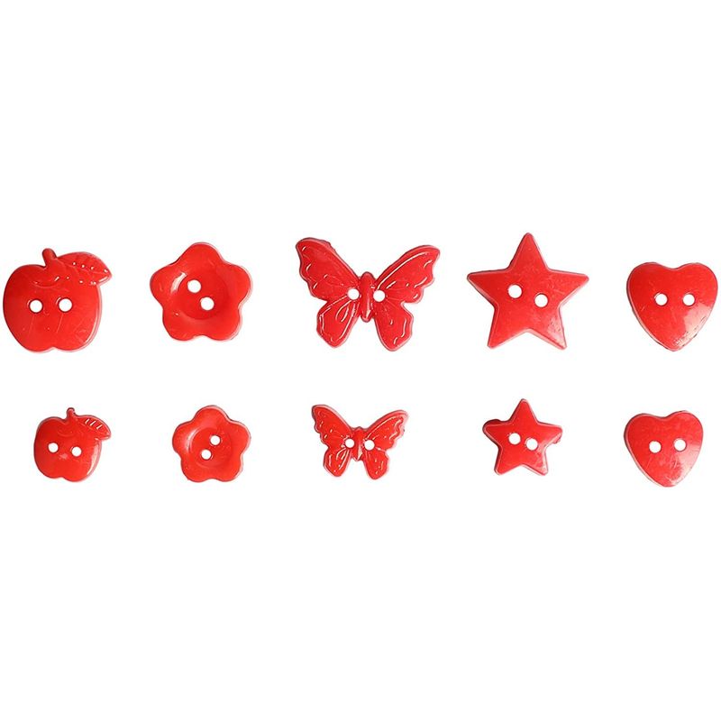 Cute Plastic Buttons with 2 Holes for Sewing, DIY Crafts (12 Colors, 500 Pieces)