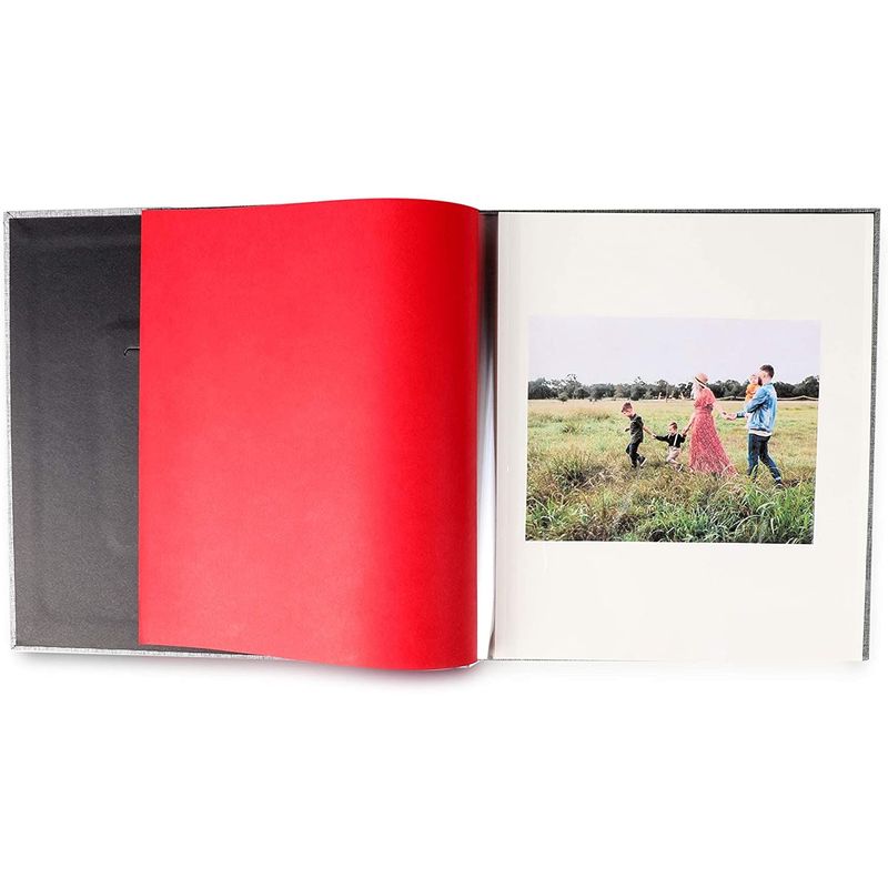 DIY Hardcover Scrapbook Photo Album (Grey, 11 x 10.6 Inches)