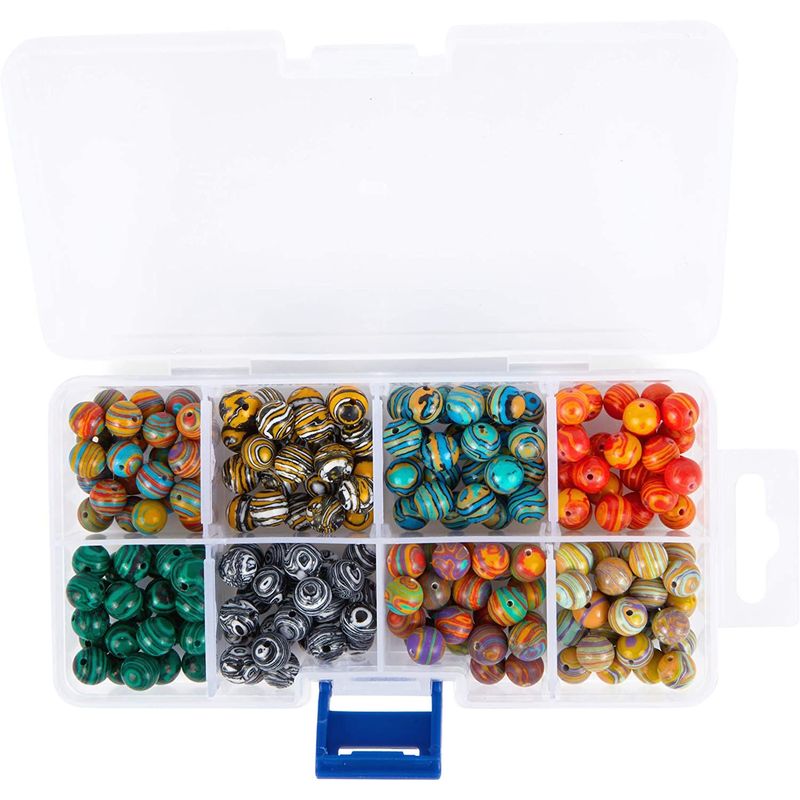 Glass Marble Beads for DIY Jewelry Making (0.25 in, 200 Pieces)