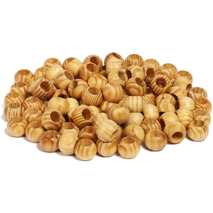 Wooden Spacer Beads, Round Loose Craft Bead Pack for DIY (20 mm, 100 Pieces)