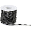 Black Mesh Ribbon Chains for Wreaths, 4 mm Rhinestone Wraps (10 Yards)
