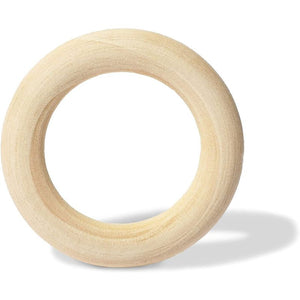 Wooden Rings for Crafts and Macrame, Wood Rings (1.4 in, 39mm, 24 Pack)