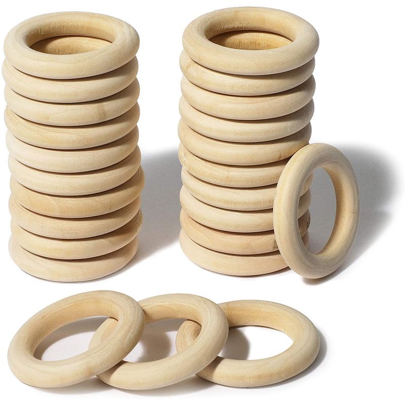 Unfinished Wood Rings for Crafts, Macrame and Jewelry | Woodpeckers