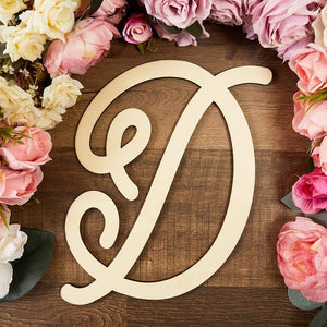 Wooden Monogram Alphabet Letters, Decorative Letter D (13 Inches)