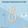 Wooden Monogram Alphabet Letters, Decorative Letter E (13 Inches)