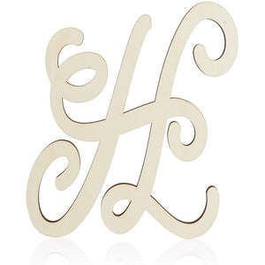 Wooden Monogram Alphabet Letters, Decorative Letter H (13 Inches)
