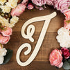 Wooden Monogram Alphabet Letters, Decorative Letter I (13 Inches)