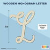 Wooden Monogram Alphabet Letters, Decorative Letter L (13 Inches)