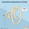 Wooden Monogram Alphabet Letters, Decorative Letter O (13 Inches)