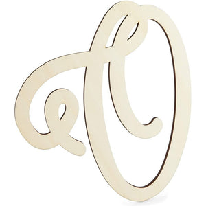 Wooden Monogram Alphabet Letters, Decorative Letter O (13 Inches)