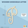 Wooden Monogram Alphabet Letters, Decorative Letter P (13 Inches)