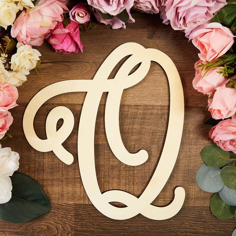 Wooden Letter Q for Crafts and Wall Decor (13 Inches)