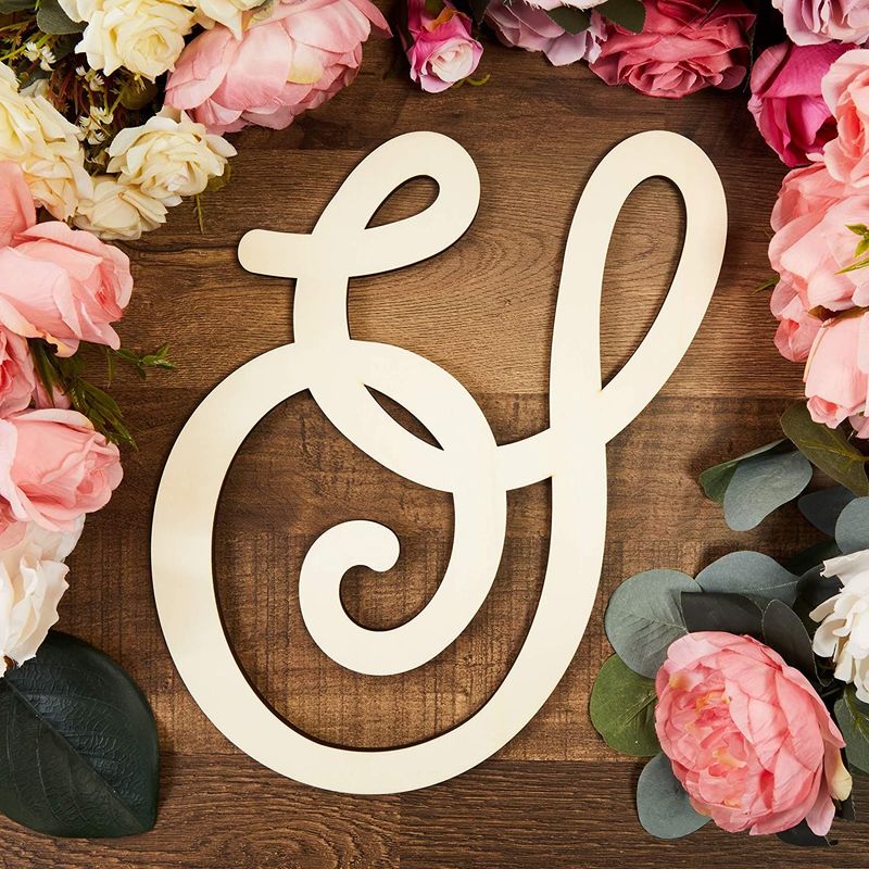 Wooden Letter S for Crafts and Wall Decor (13 Inches)