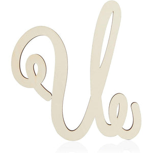 Wooden Monogram Alphabet Letters, Decorative Letter U (13 Inches)