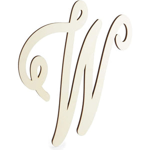 Wooden Monogram Alphabet Letters, Decorative Letter W (13 Inches)