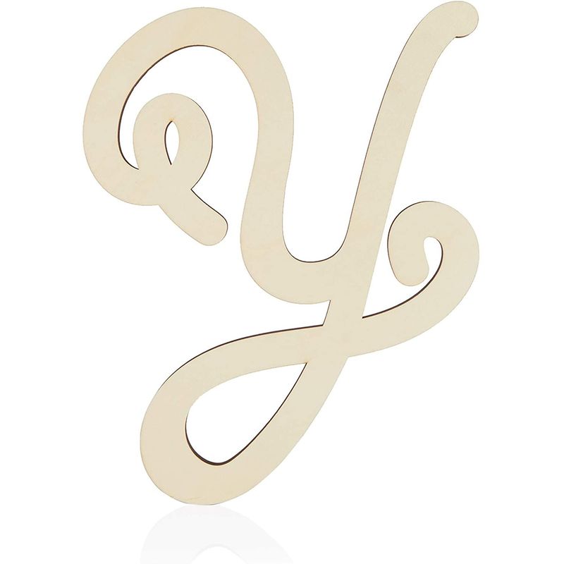 Wooden Monogram Alphabet Letters, Decorative Letter Y (13 Inches)