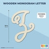Wooden Monogram Alphabet Letters, Decorative Letter Z (13 Inches)