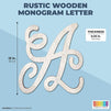 Wooden Monogram Alphabet Letters, Letter A for Crafts, Rustic Wall Decor (13 in)