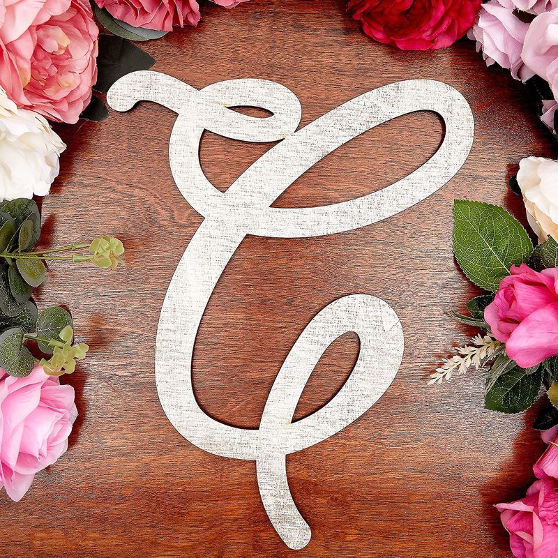 Wooden Monogram Alphabet Letters, Letter C for Crafts, Rustic Wall Decor (13 in)