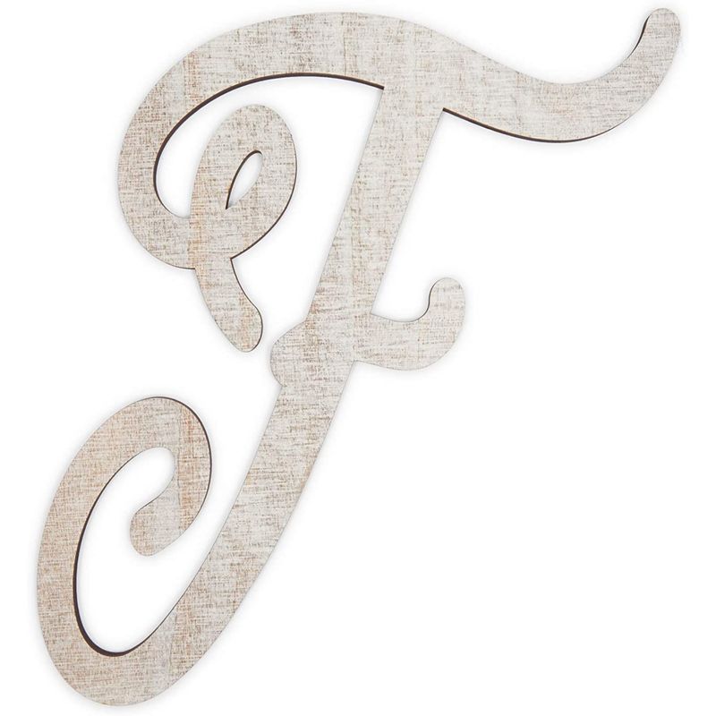 Wooden Monogram Alphabet Letters, Letter F, Rustic Wall Decor (13 in ...