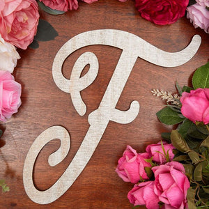 Wooden Monogram Alphabet Letters, Letter F, Rustic Wall Decor (13 in)
