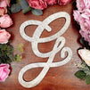 Wooden Monogram Alphabet Letters, Letter G for Crafts, Rustic Wall Decor (13 in)