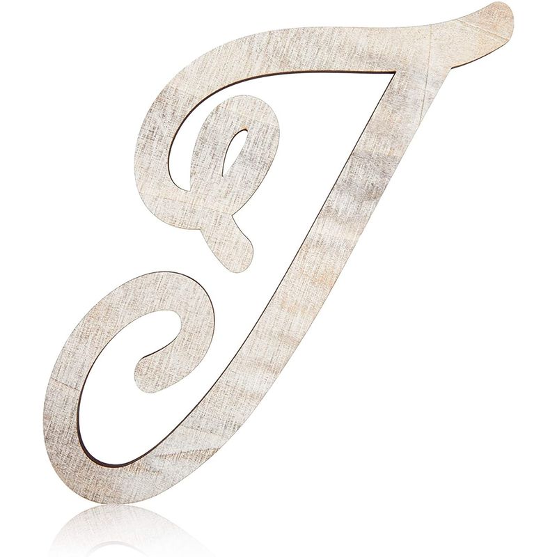 Wooden Monogram Alphabet Letters, Letter I for Crafts, Rustic Wall Decor (13 in)