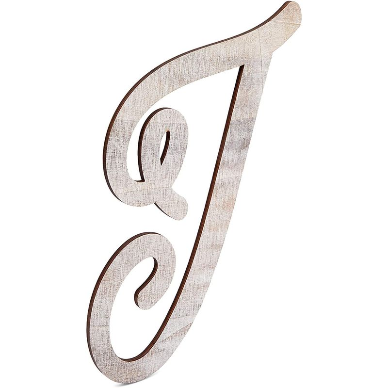 Wooden Monogram Alphabet Letters, Letter I for Crafts, Rustic Wall Decor (13 in)